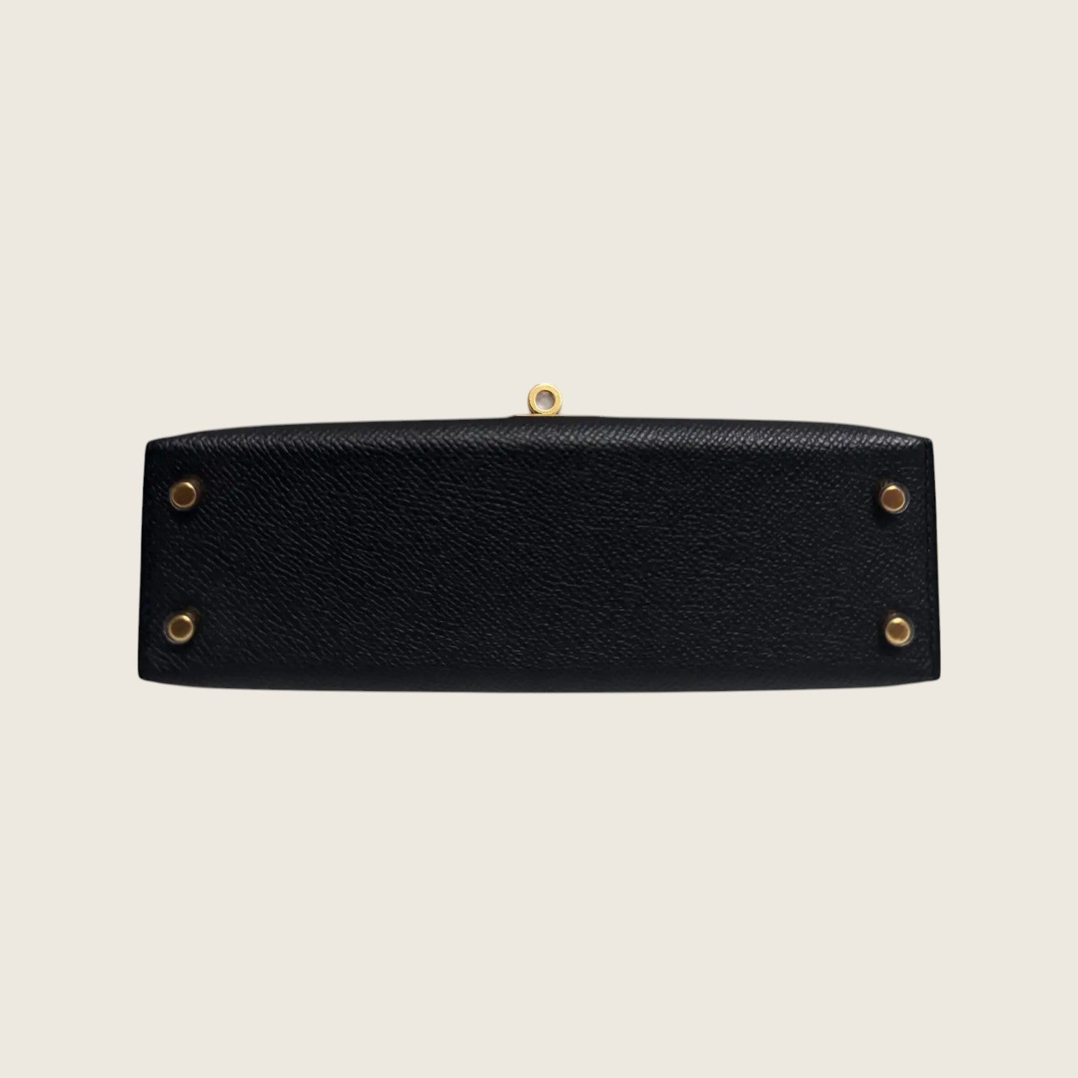 Hermès Noir Mini Kelly Sellier 20 Epsom Gold Hardware