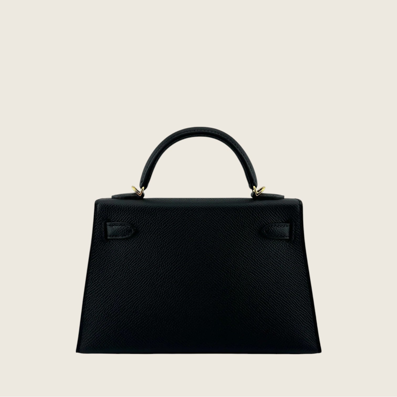 Hermès Noir Mini Kelly Sellier 20 Epsom Gold Hardware