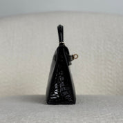 Hermès Noir Mini Kelly Sellier 20 Mississippi Alligator Gold Hardware