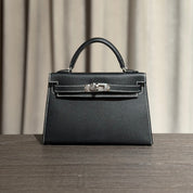 Hermès Noir Mini Kelly Sellier 20 Verso Palladium Hardware HSS