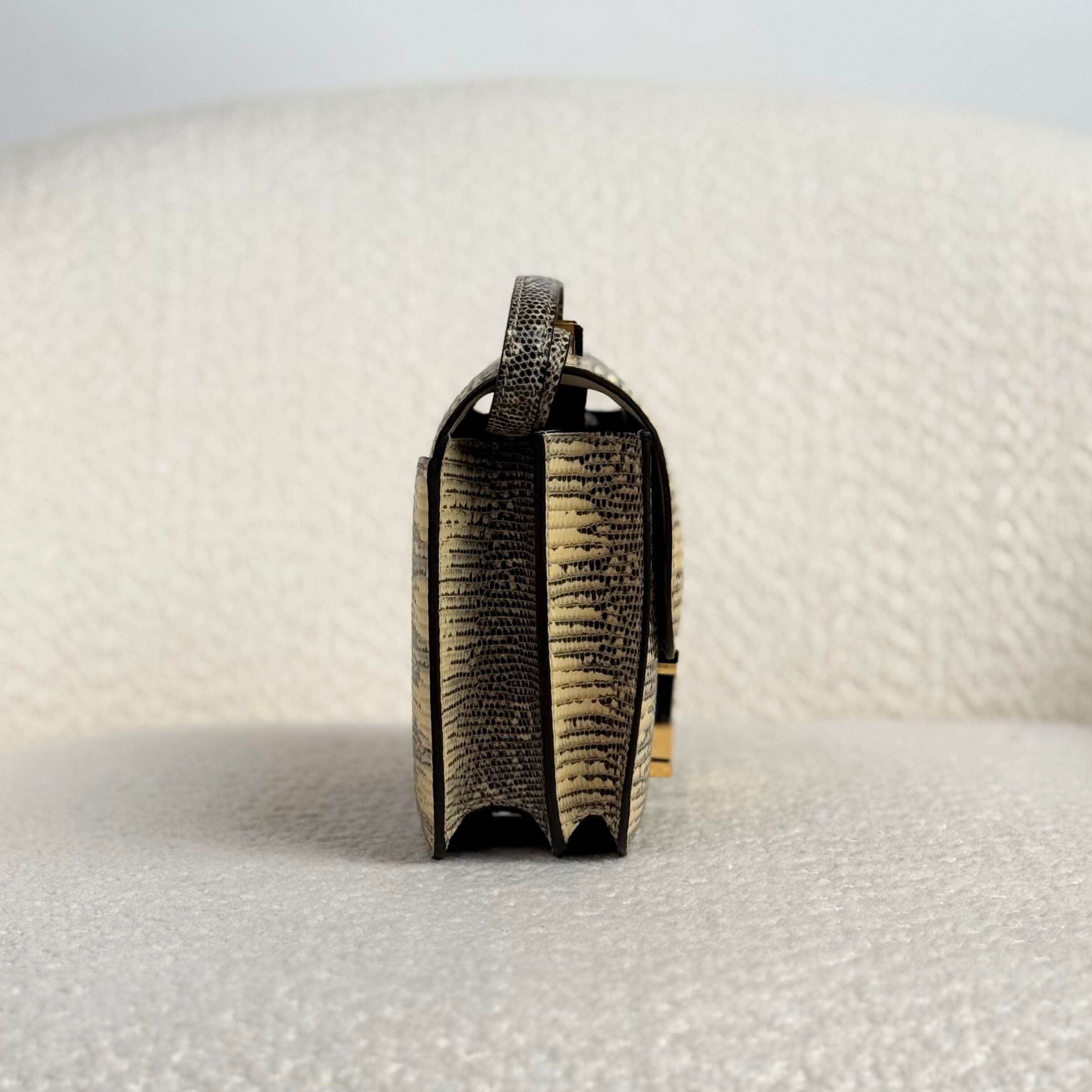 Hermès Ombre Mini Constance 18 Lizard Varanus Salvator Gold Hardware