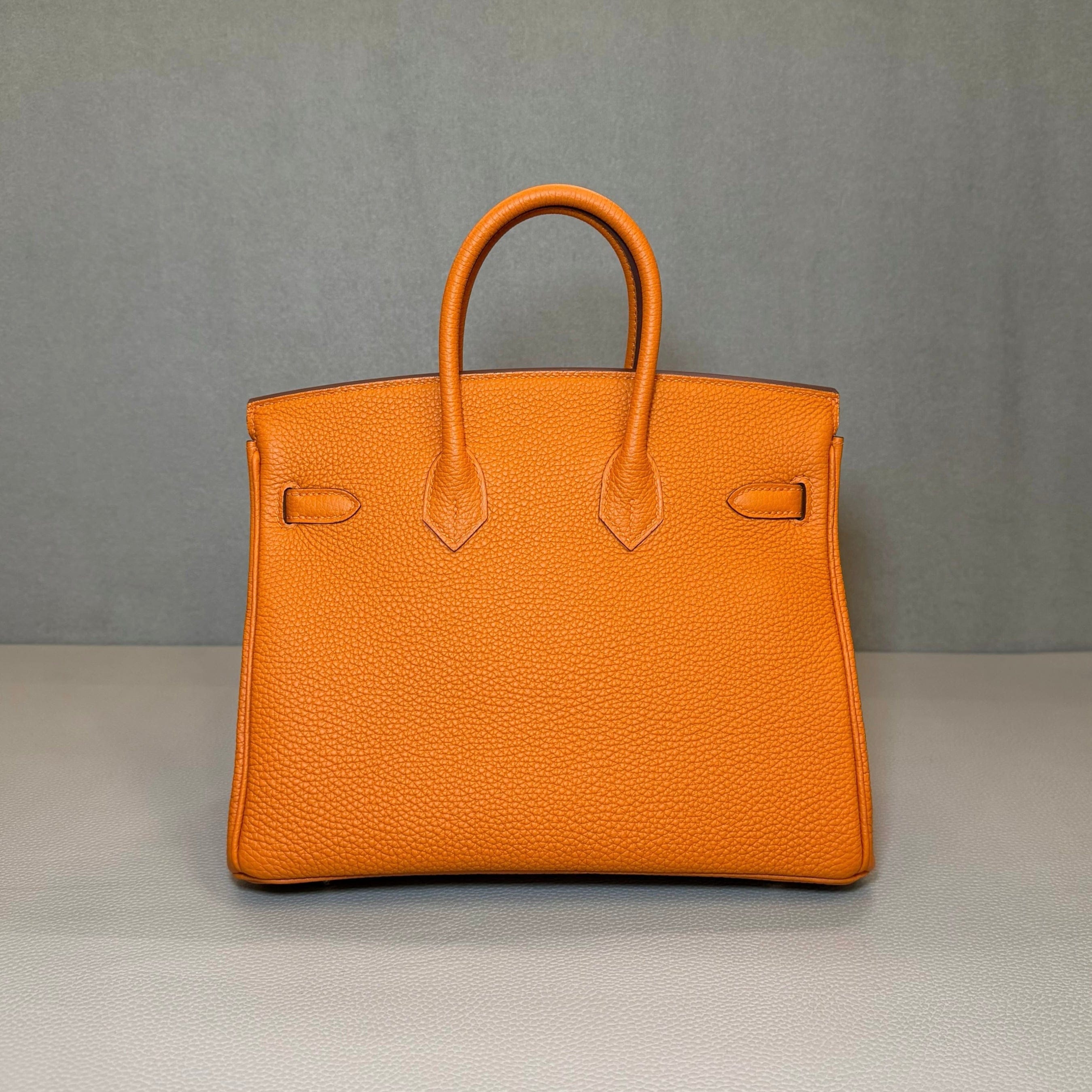 Hermès Orange Birkin 25 Togo Palladium Hardware