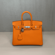 Hermès Orange Birkin 25 Togo Palladium Hardware