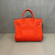 Hermès Orange Field Birkin 25 Cargo Toile Goeland-Veau Swift Palladium Hardware