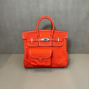Hermès Orange Field Birkin 25 Cargo Toile Goeland-Veau Swift Palladium Hardware