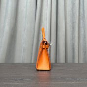 Hermès Orange Mini Kelly 20 Sellier Epsom Palladium Hardware