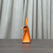 Hermès Orange Mini Kelly 20 Sellier Epsom Palladium Hardware