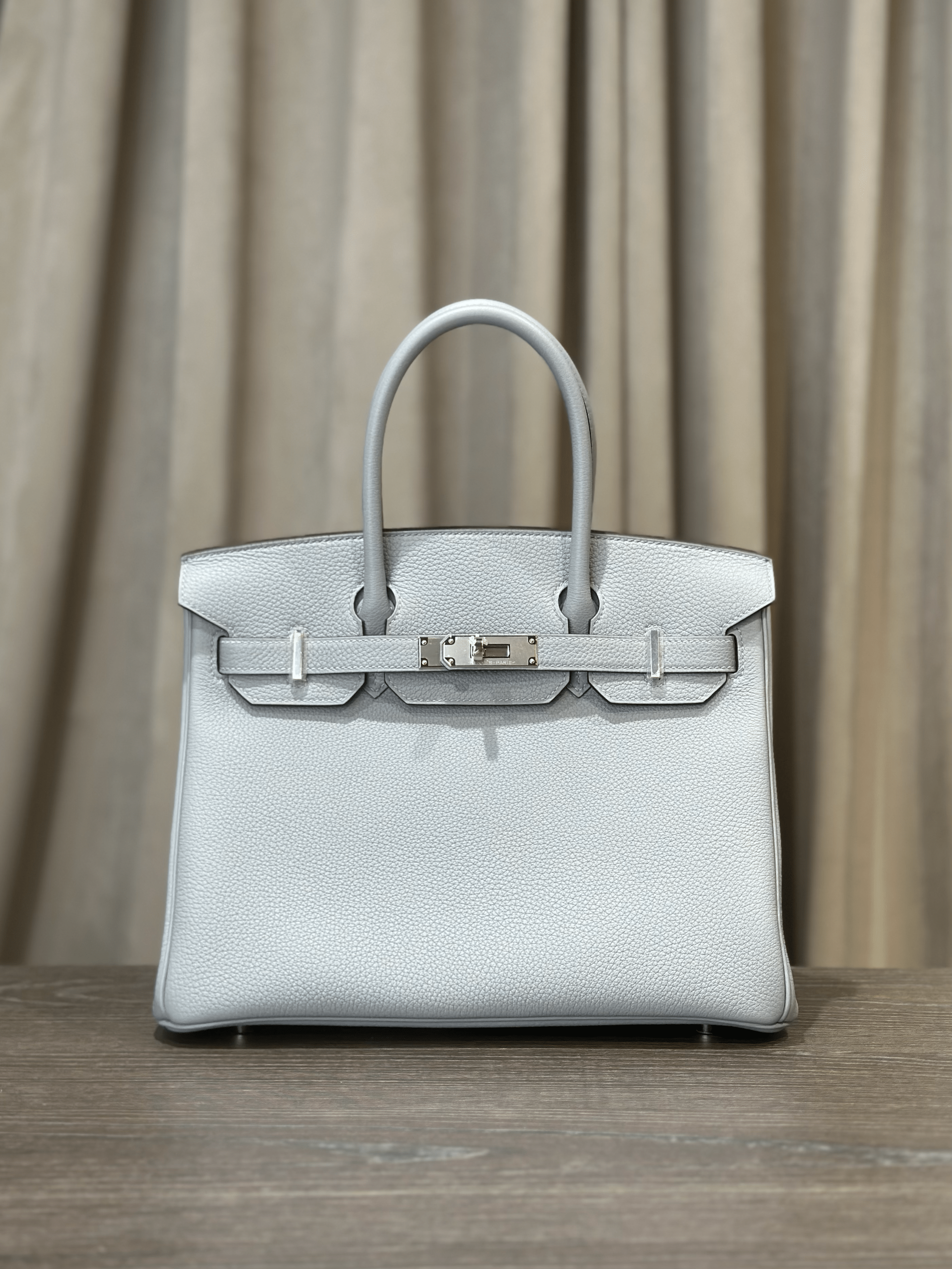 Hermès Gris Pantin Birkin 30 Togo Palladium Hardware