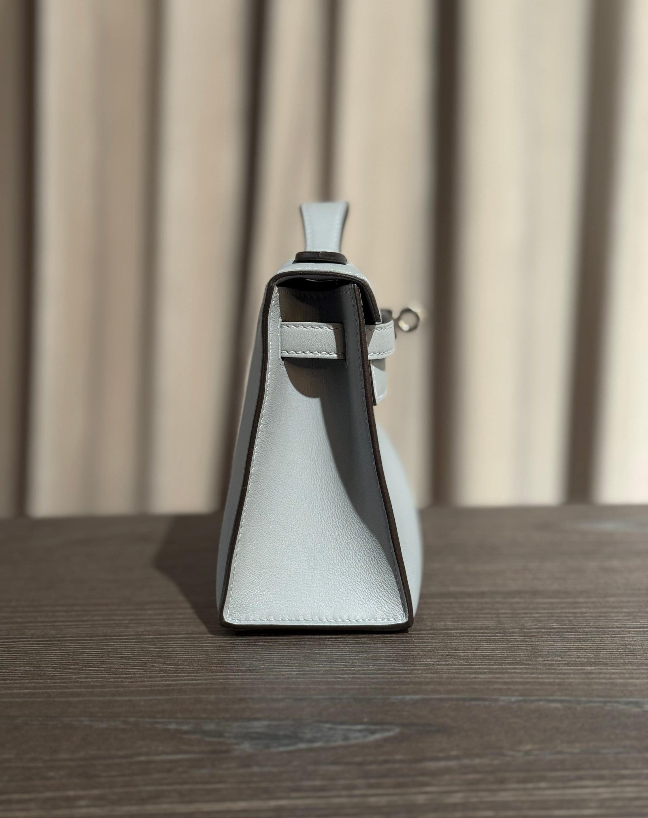 Hermès Kelly Pochette Gris Pantin – Grey Swift Kelly Clutch