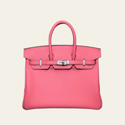Hermès Rose Azalee Birkin 25 Swift Palladium Hardware