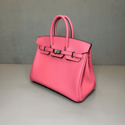 Hermès Rose Azalee Birkin 25 Swift Palladium Hardware