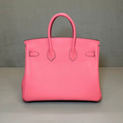 Hermès Rose Azalee Birkin 25 Swift Palladium Hardware