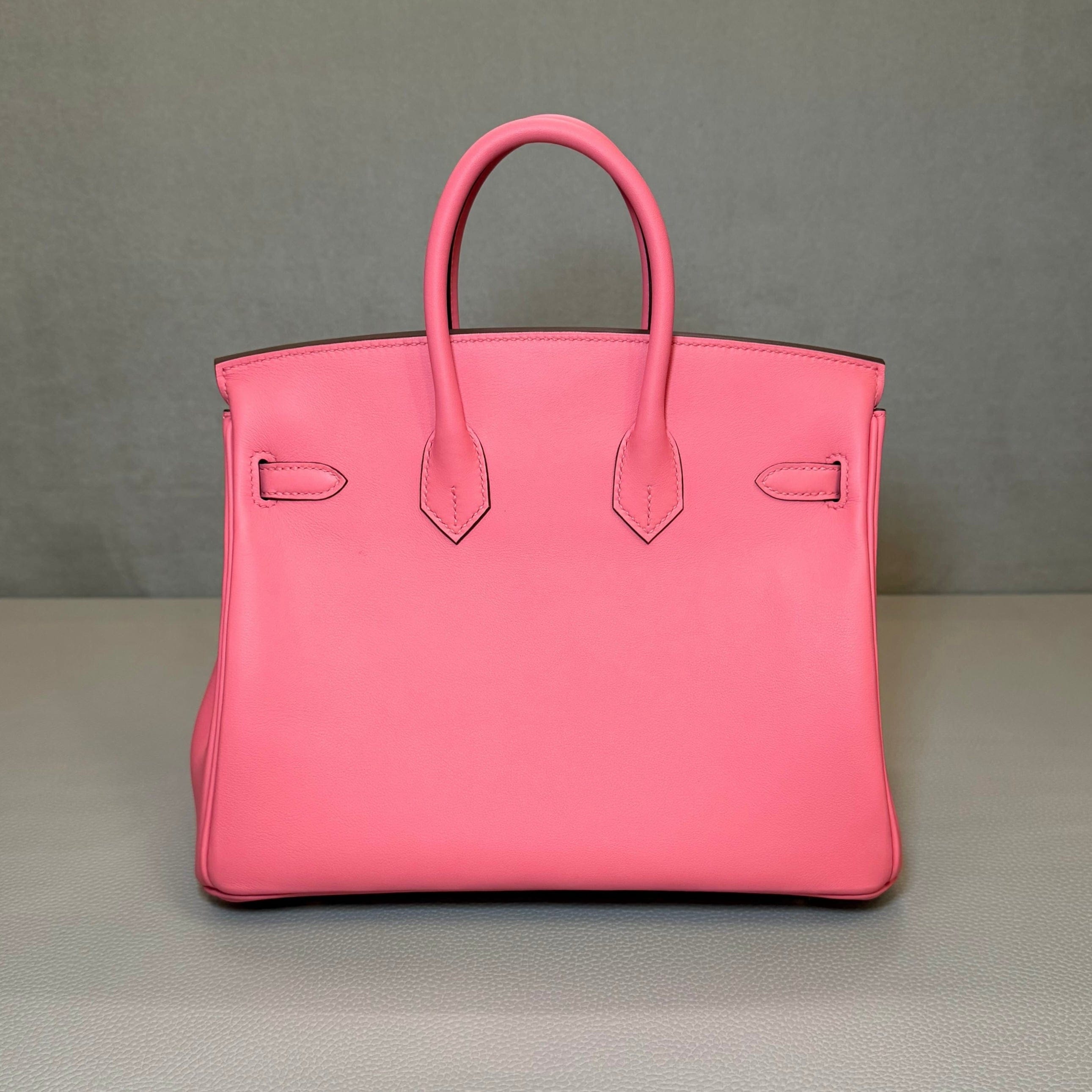 Hermès Rose Azalee Birkin 25 Swift Palladium Hardware