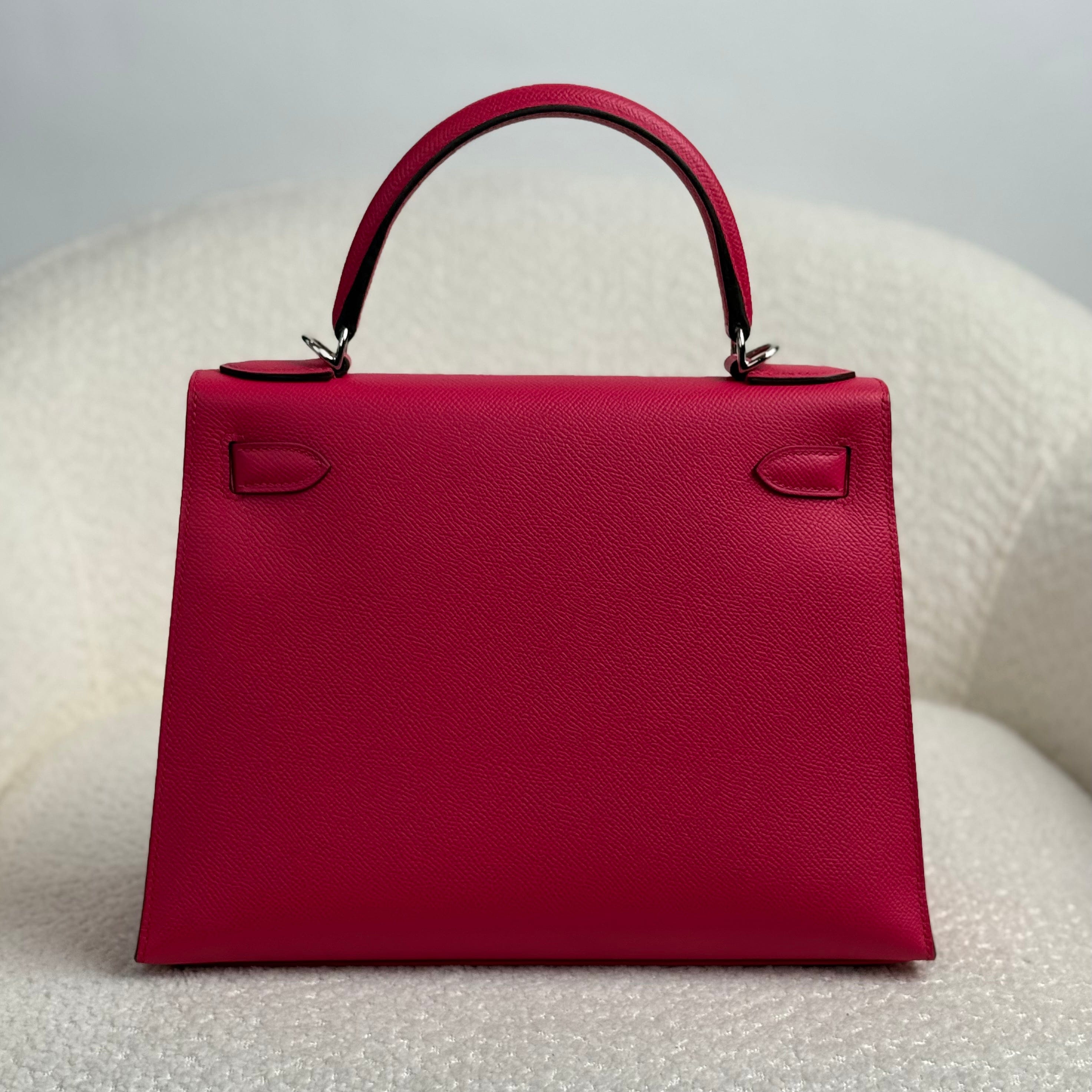 Hermès Rose Mexico Kelly Sellier 25 Epsom Palladium Hardware