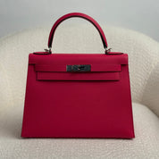 Hermès Rose Mexico Kelly Sellier 25 Epsom Palladium Hardware