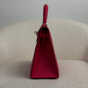 Hermès Rose Mexico Kelly Sellier 25 Epsom Palladium Hardware
