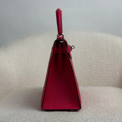 Hermès Rose Mexico Kelly Sellier 25 Epsom Palladium Hardware