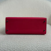 Hermès Rose Mexico Kelly Sellier 25 Epsom Palladium Hardware