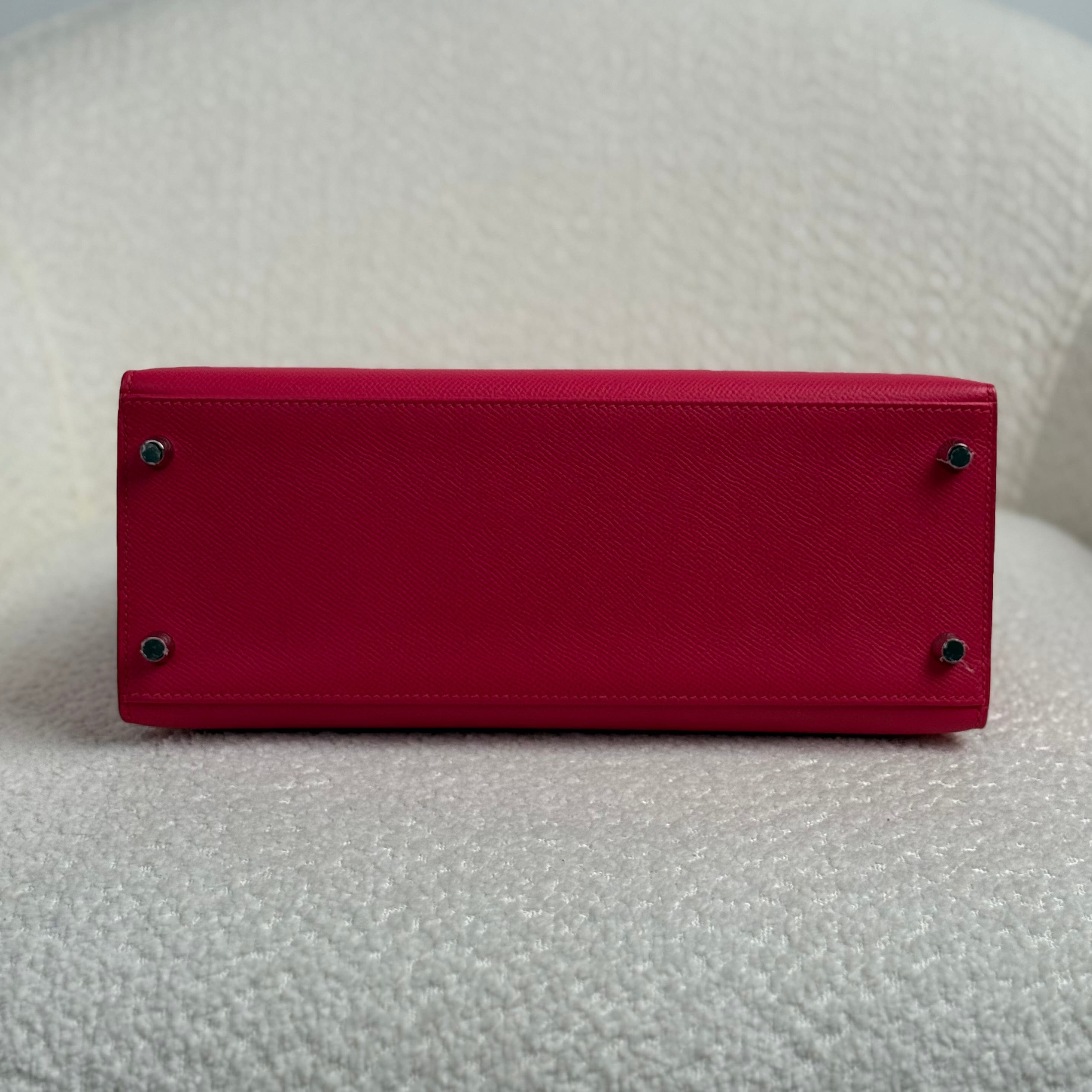 Hermès Rose Mexico Kelly Sellier 25 Epsom Palladium Hardware