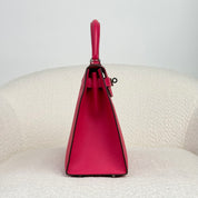 Hermès Rose Mexico Kelly Sellier 28 Epsom Palladium Hardware