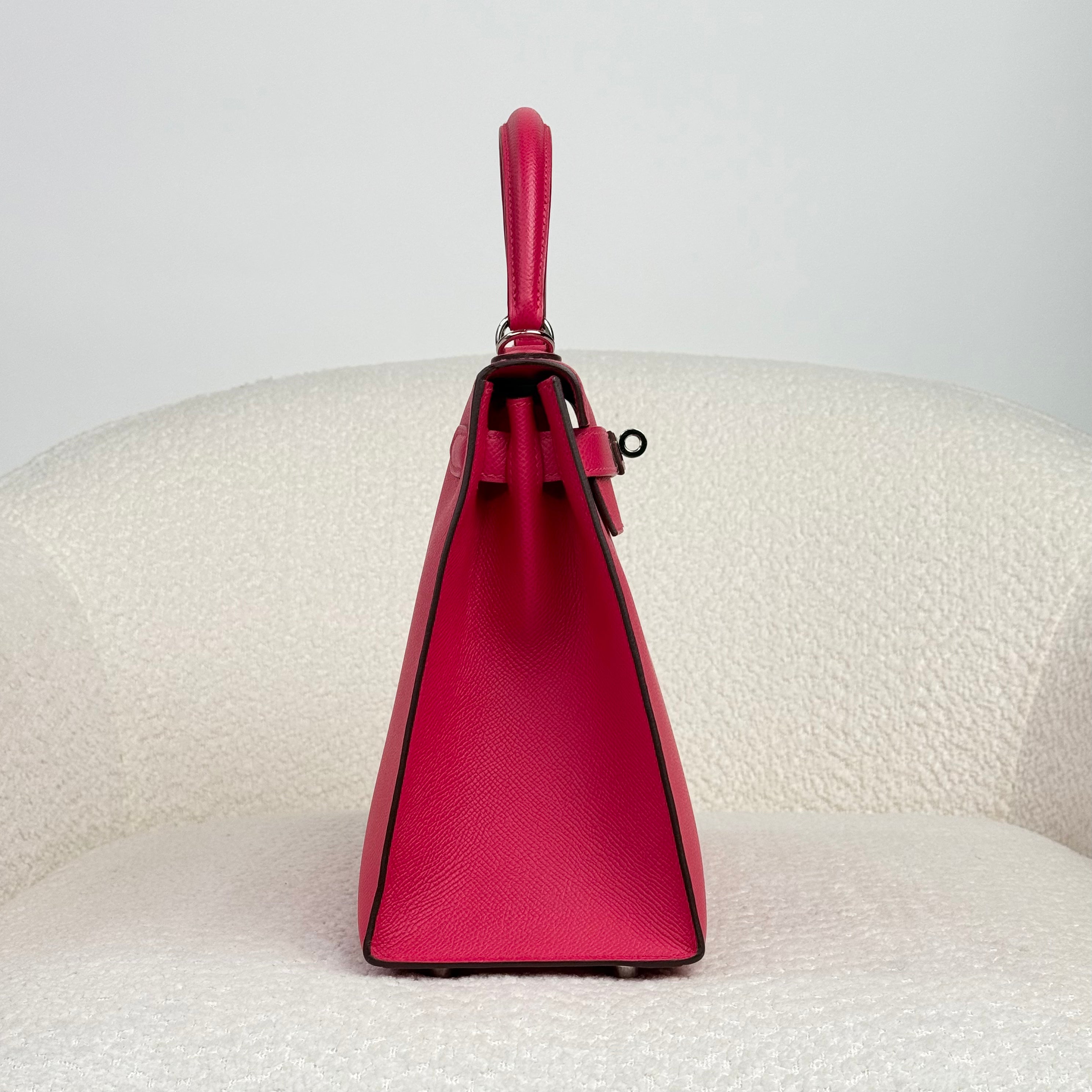 Hermès Rose Mexico Kelly Sellier 28 Epsom Palladium Hardware