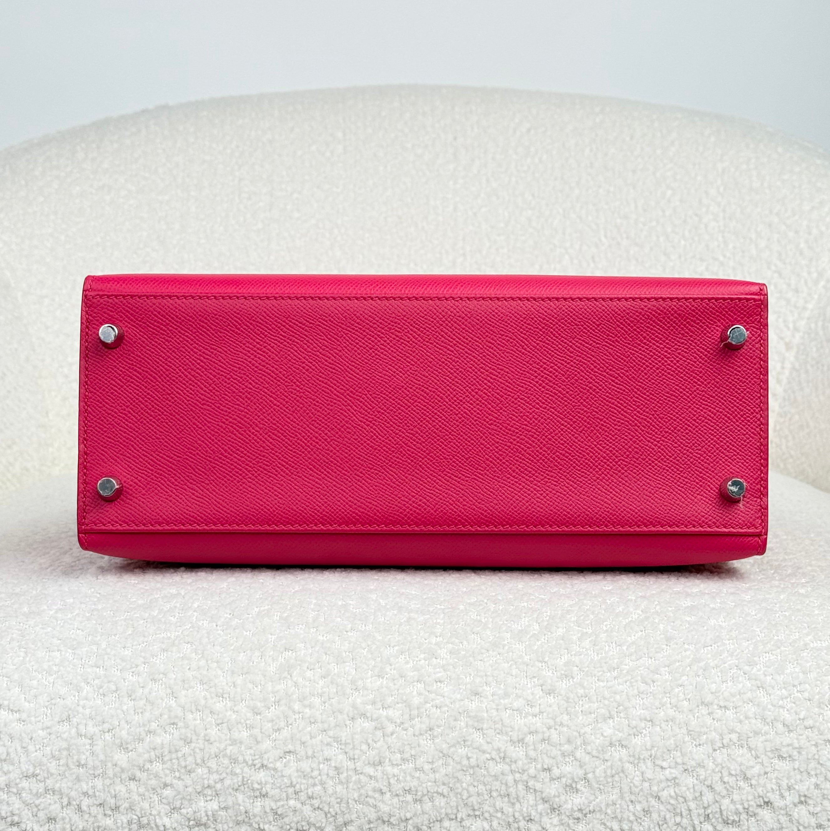 Hermès Rose Mexico Kelly Sellier 28 Epsom Palladium Hardware