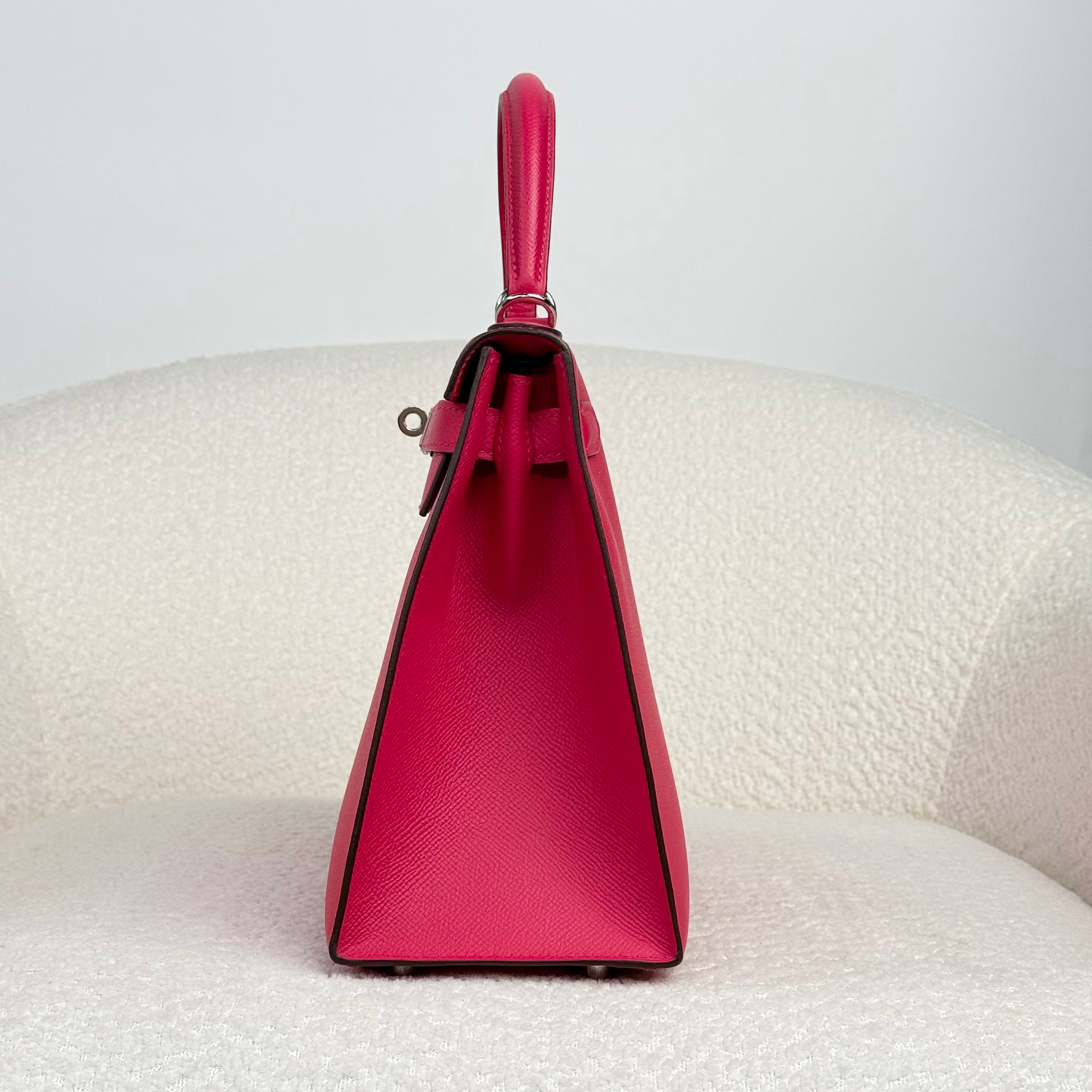 Hermès Rose Mexico Kelly Sellier 28 Epsom Palladium Hardware
