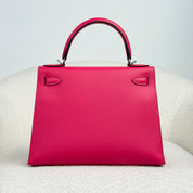 Hermès Rose Mexico Kelly Sellier 28 Epsom Palladium Hardware
