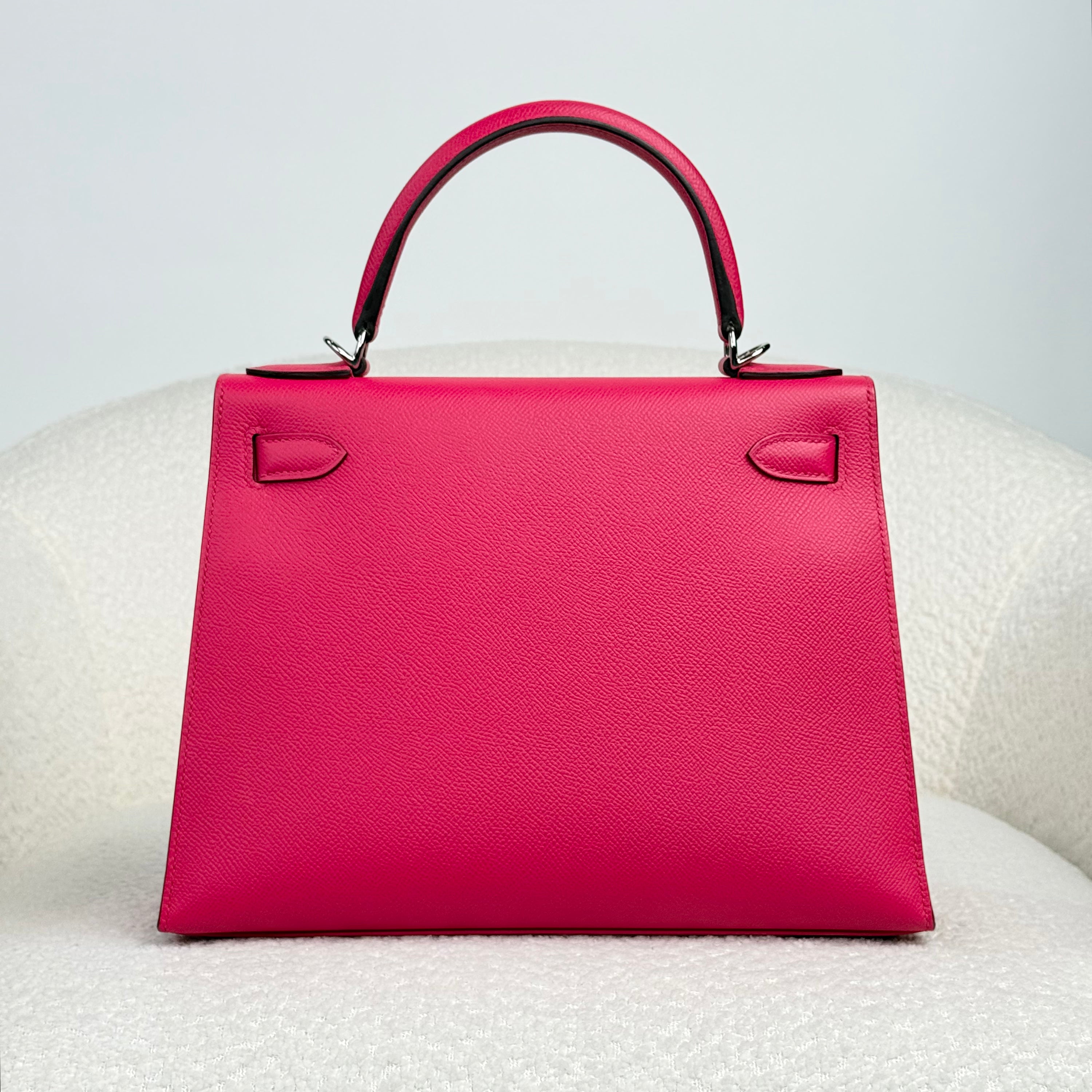 Hermès Rose Mexico Kelly Sellier 28 Epsom Palladium Hardware