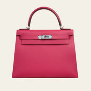 Hermès Rose Mexico Kelly Sellier 28 Epsom Palladium Hardware