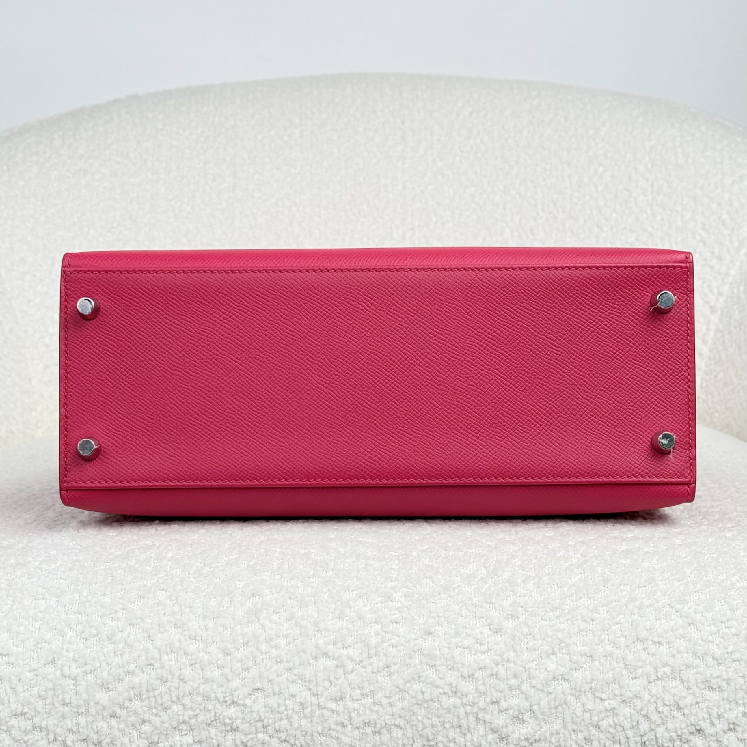 Hermès Rose Mexico Kelly Sellier 28 Epsom Palladium Hardware