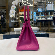 Hermès Rose Pourpre Birkin 30 Ostrich Palladium Hardware