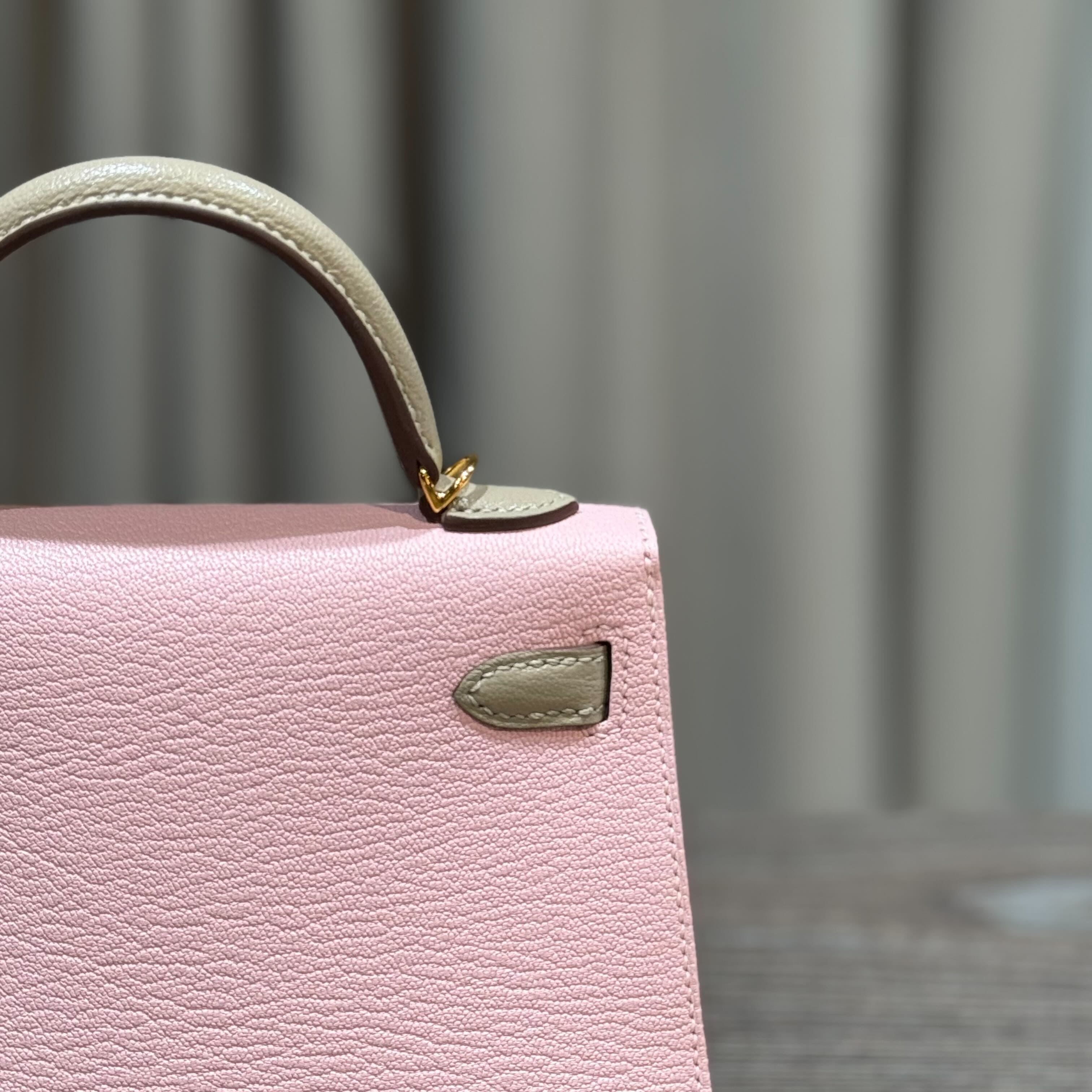 Hermès Rose Sakura and Gris Mini Kelly – HSS Special Order