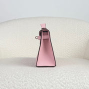 Hermès Rose Sakura Kelly Pochette Swift Palladium Hardware
