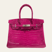 Hermès Rose Scheherazade Birkin 30 Crocodile Porosus Palladium Hardware
