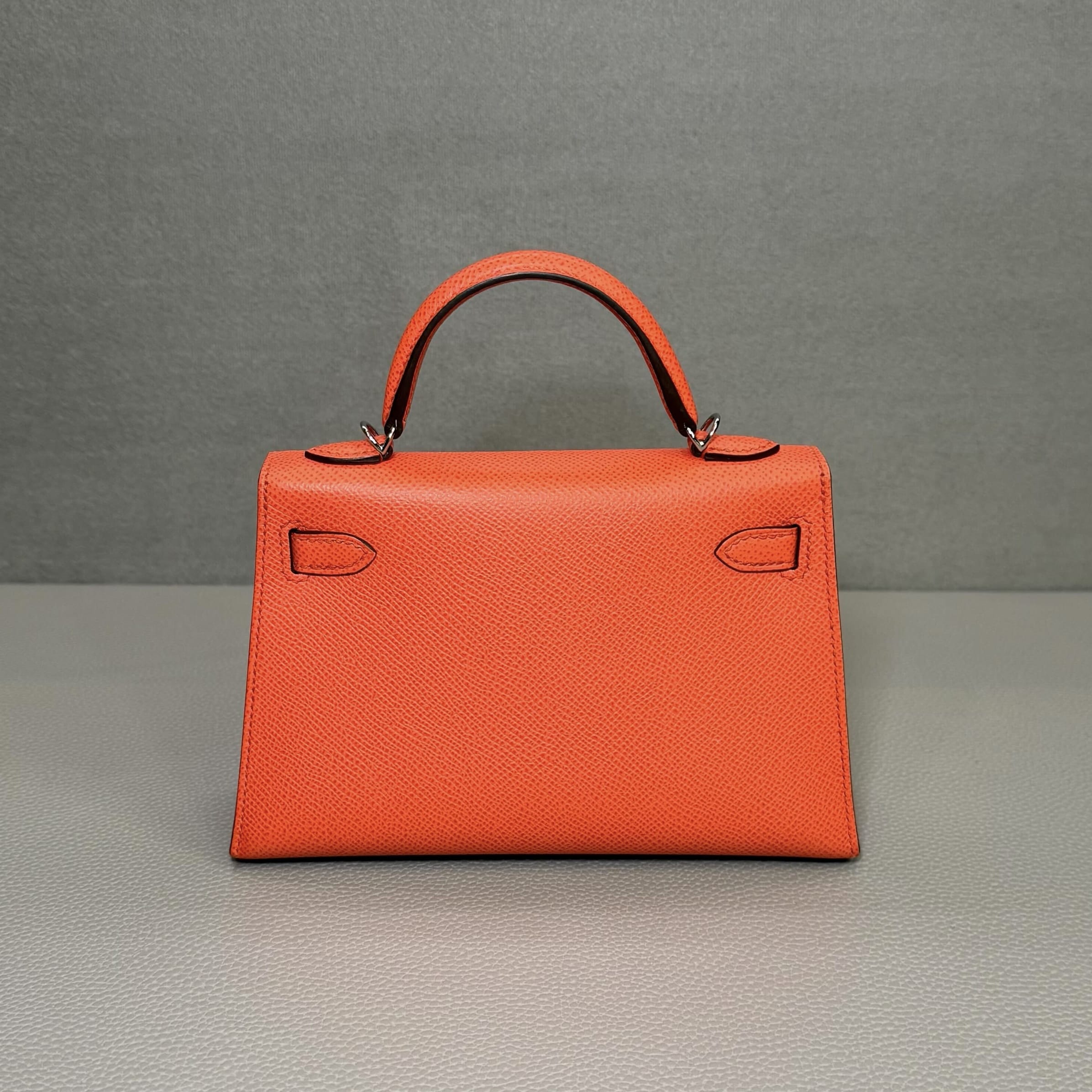 Hermès Rose Texas Mini Kelly Sellier 20 Epsom Palladium Hardware