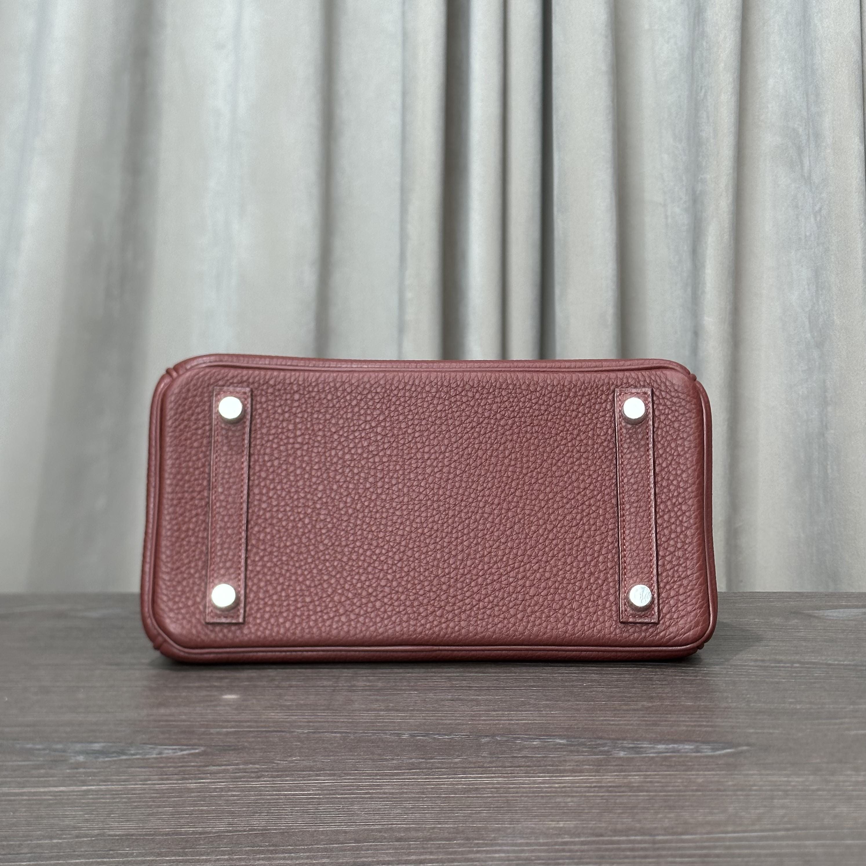 Hermès Rouge Birkin 25 Togo Palladium Hardware