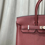 Hermès Rouge Birkin 25 Togo Palladium Hardware
