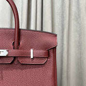 Hermès Rouge Birkin 25 Togo Palladium Hardware