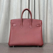Hermès Rouge Birkin 25 Togo Palladium Hardware