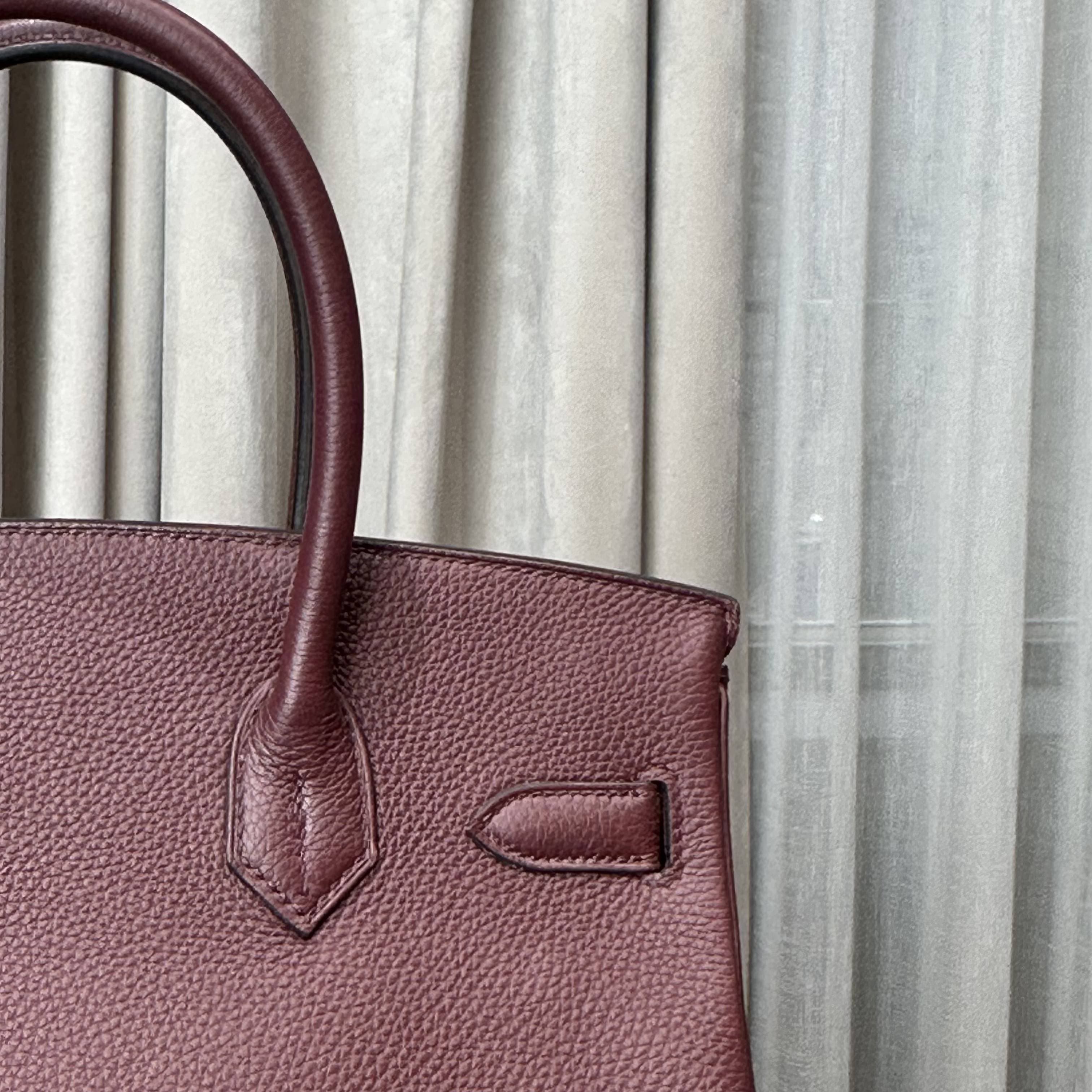 Hermès Rouge Birkin 30 Togo Gold Hardware