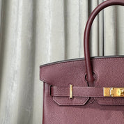 Hermès Rouge Birkin 30 Togo Gold Hardware