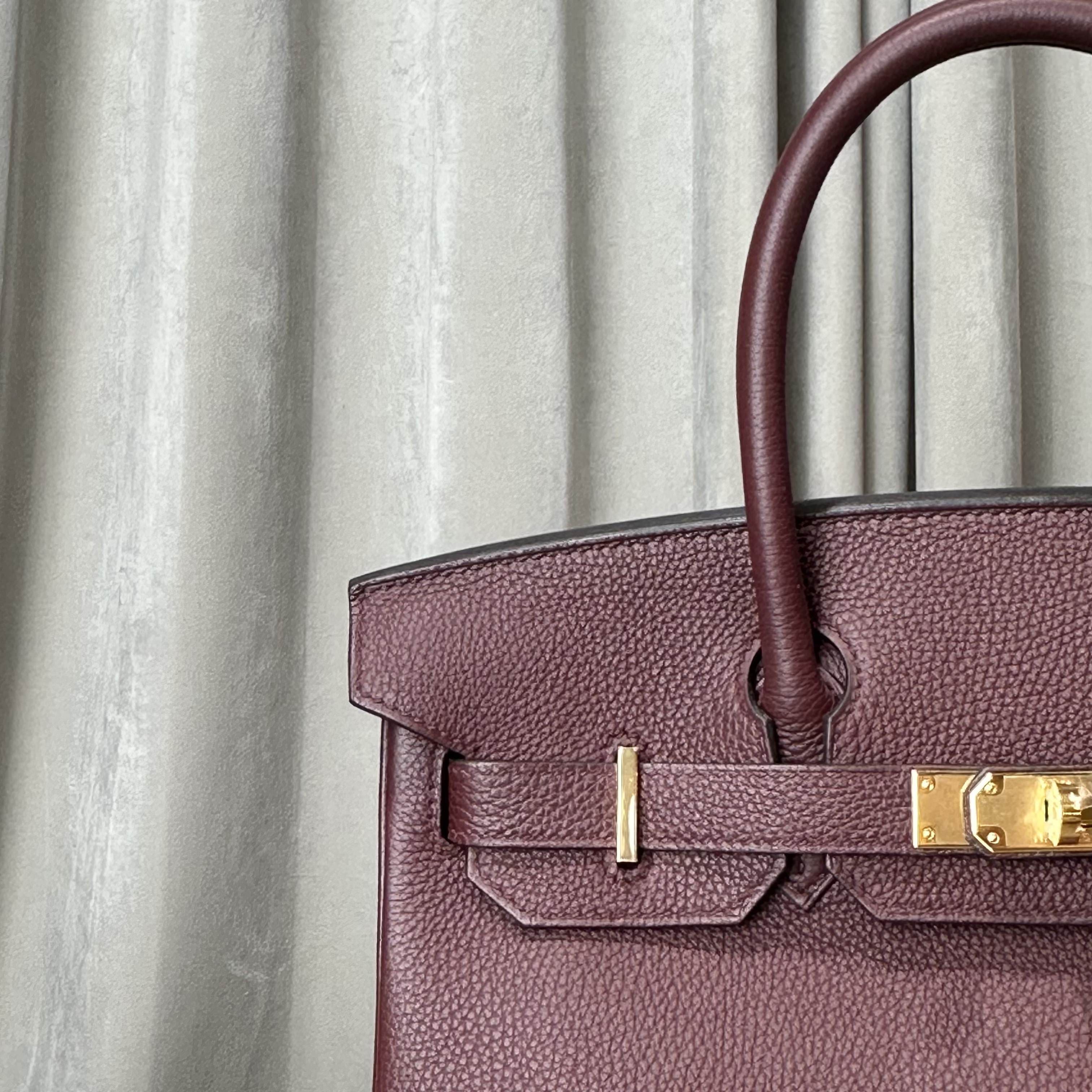 Hermès Rouge Birkin 30 Togo Gold Hardware