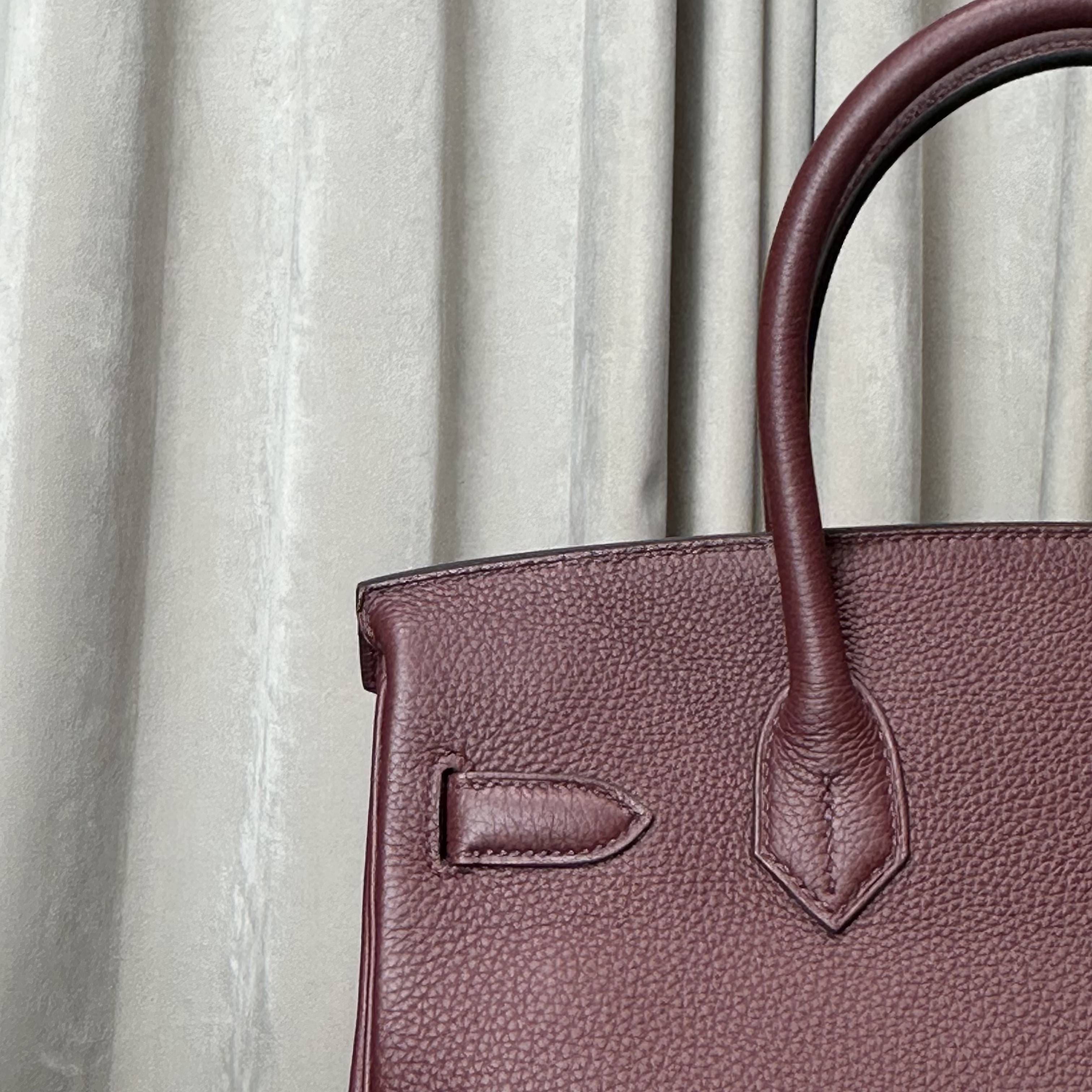 Hermès Rouge Birkin 30 Togo Gold Hardware