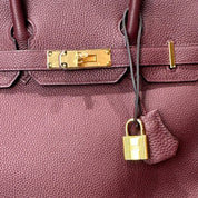 Hermès Rouge Birkin 30 Togo Gold Hardware