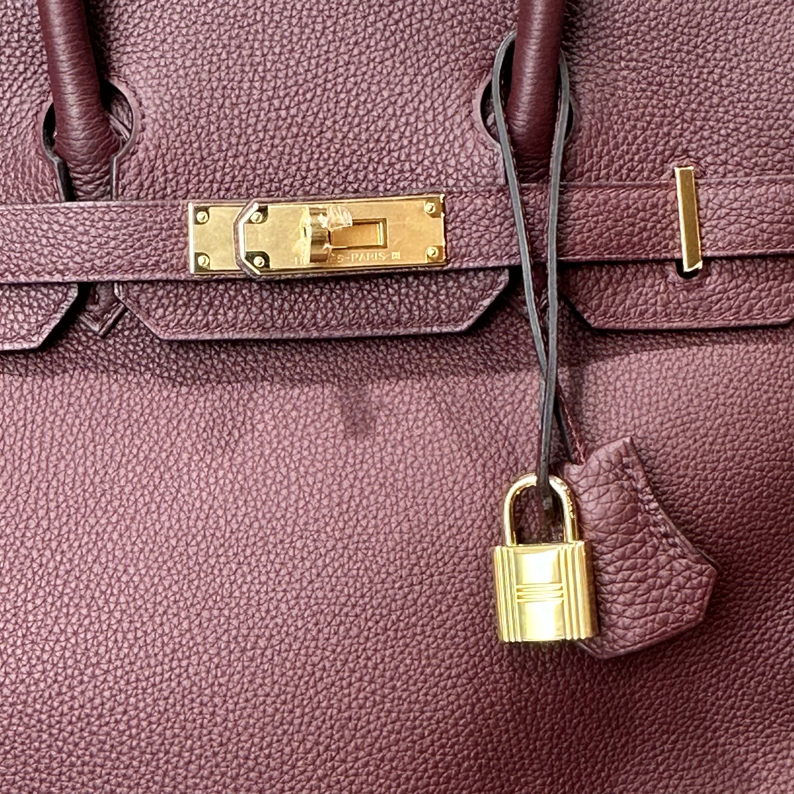 Hermès Rouge Birkin 30 Togo Gold Hardware