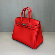 Hermès Rouge De Coeur Birkin 25 Togo Palladium Hardware