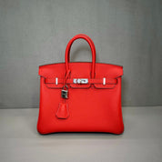 Hermès Rouge De Coeur Birkin 25 Togo Palladium Hardware