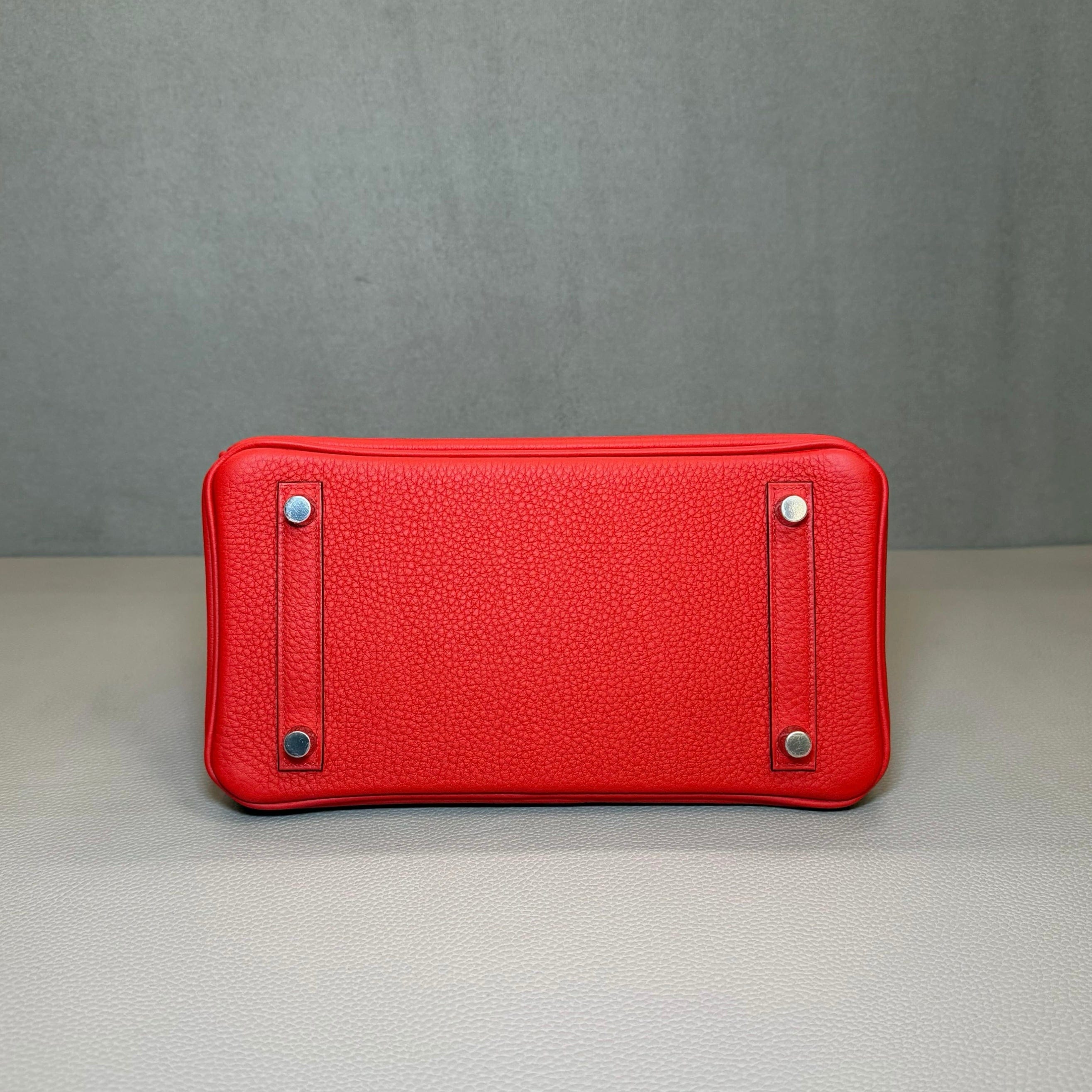 Hermès Rouge De Coeur Birkin 25 Togo Palladium Hardware