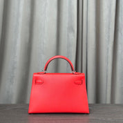 Hermès Rouge De Coeur Mini Kelly Sellier 20 Madame Palladium Hardware